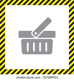 Shopping basket icon - vector illustration