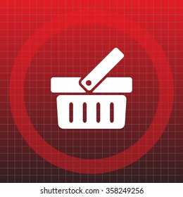 Shopping basket icon - vector illustration
