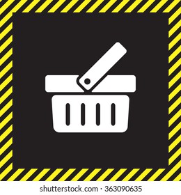 Shopping basket icon - vector illustration