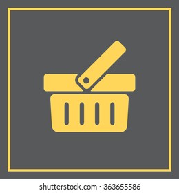 Shopping basket icon - vector illustration