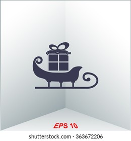 Shopping basket icon, vector illustration.