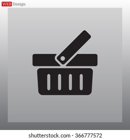 Shopping basket icon - vector illustration