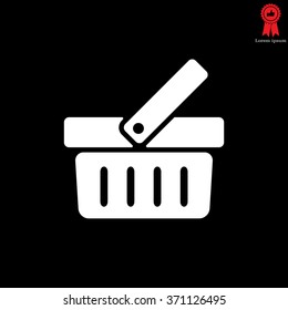 Shopping basket icon - vector illustration