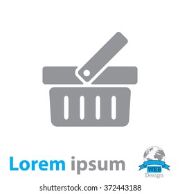 Shopping basket icon - vector illustration
