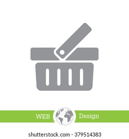 Shopping basket icon - vector illustration
