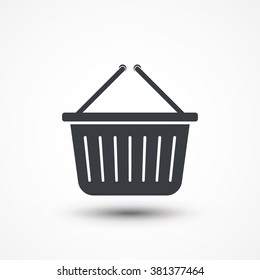 Shopping basket icon - vector illustration