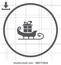 Shopping basket icon, vector illustration.