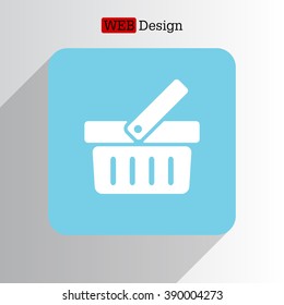 Shopping basket icon - vector illustration