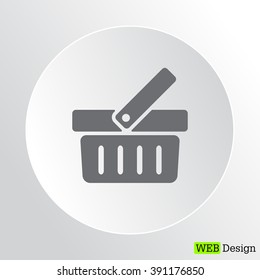 Shopping basket icon - vector illustration