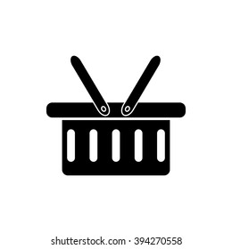 Shopping basket icon - vector illustration