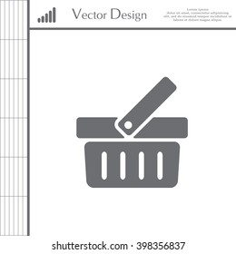 Shopping basket icon - vector illustration