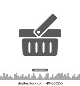 Shopping basket icon - vector illustration