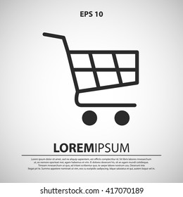 shopping basket icon. shopping basket vector illustration