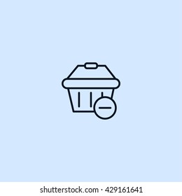 shopping basket icon. shopping basket vector illustration