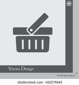 Shopping basket icon - vector illustration