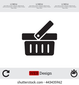 Shopping basket icon - vector illustration