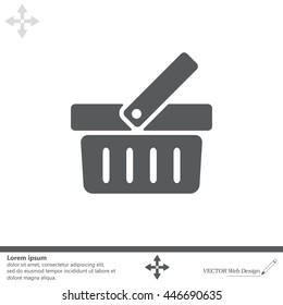 Shopping basket icon - vector illustration