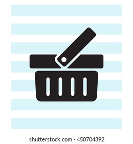 Shopping basket icon - vector illustration
