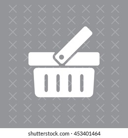 Shopping basket icon - vector illustration