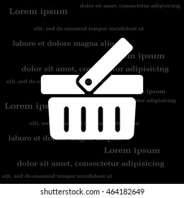 Shopping basket icon - vector illustration