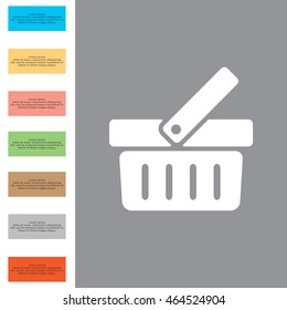 Shopping basket icon - vector illustration