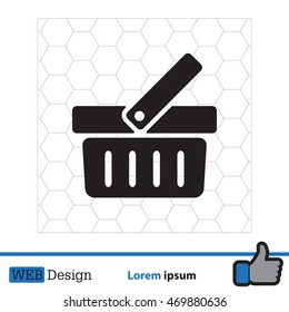 Shopping basket icon - vector illustration