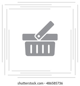 Shopping basket icon - vector illustration