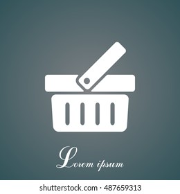 Shopping basket icon - vector illustration
