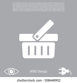 Shopping basket icon - vector illustration