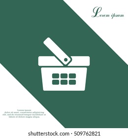 Shopping basket icon - vector illustration