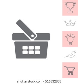 Shopping basket icon - vector illustration