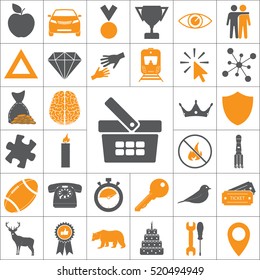 Shopping basket icon - vector illustration