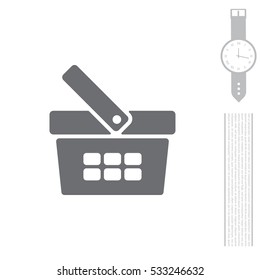 Shopping basket icon - vector illustration