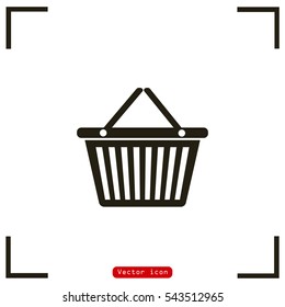 Shopping basket icon - vector illustration