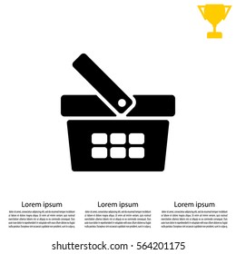 Shopping basket icon - vector illustration
