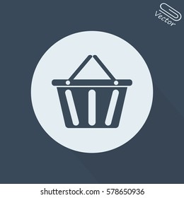 Shopping basket icon - vector illustration