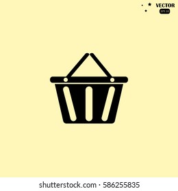 Shopping basket icon - vector illustration