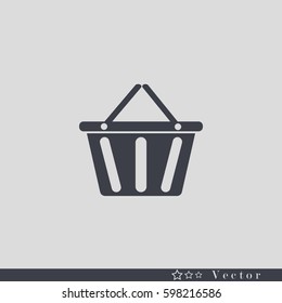 Shopping basket icon - vector illustration