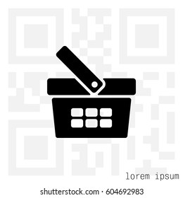 Shopping basket icon - vector illustration