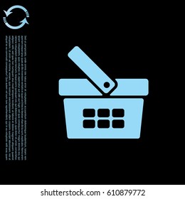 Shopping basket icon - vector illustration