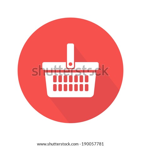 Shopping basket icon. Vector illustration