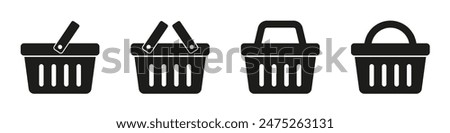 Shopping basket icon - vector illustration