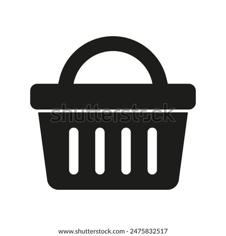 Shopping basket icon - vector illustration