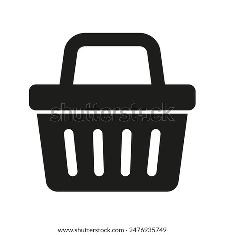 Shopping basket icon - vector illustration