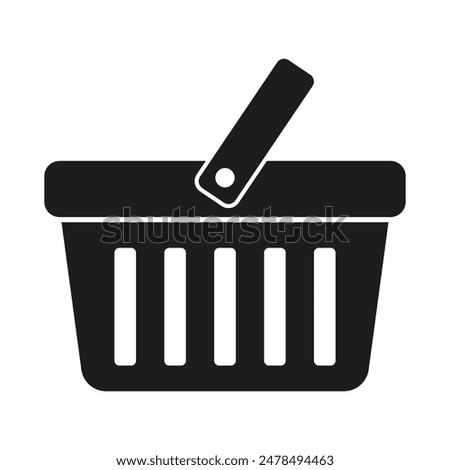 Shopping basket icon - vector illustration