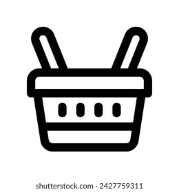 shopping basket icon. vector line icon for your website, mobile, presentation, and logo design.