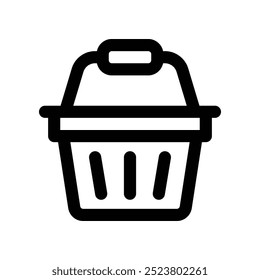 shopping basket icon. vector line icon for your website, mobile, presentation, and logo design.
