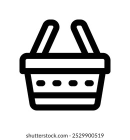 shopping basket icon. vector line icon for your website, mobile, presentation, and logo design.