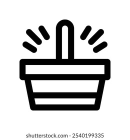 ícone de cesta de compras. ícone de linha de vetor para seu site, celular, apresentação e design de logotipo.