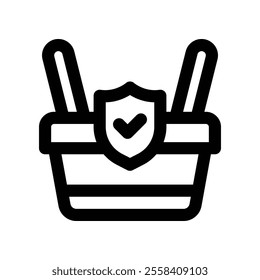 shopping basket icon. vector line icon for your website, mobile, presentation, and logo design.